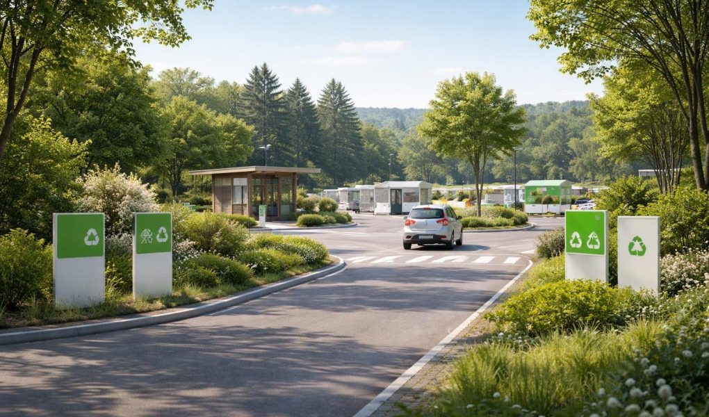 dechetterie-moderne-verdure-voitures-panneaux