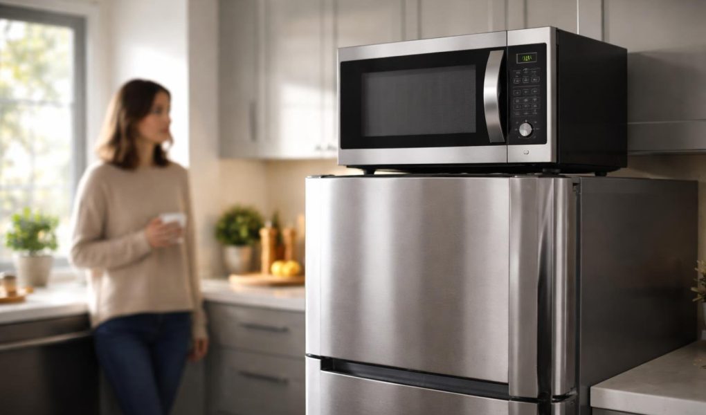 micro-onde-refrigerateur-cuisine-elegante