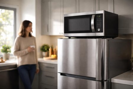 micro-onde-refrigerateur-cuisine-elegante