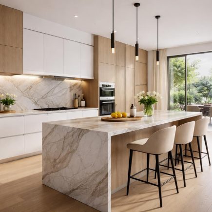 cuisine-moderne-marbre-bois-fenetre