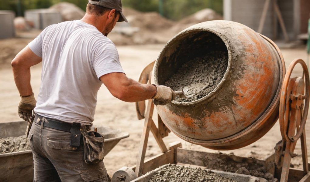 macon-beton-truelle-chantier-outils