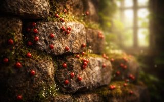 mur-pierres-coccinelles-lumiere-filtrante