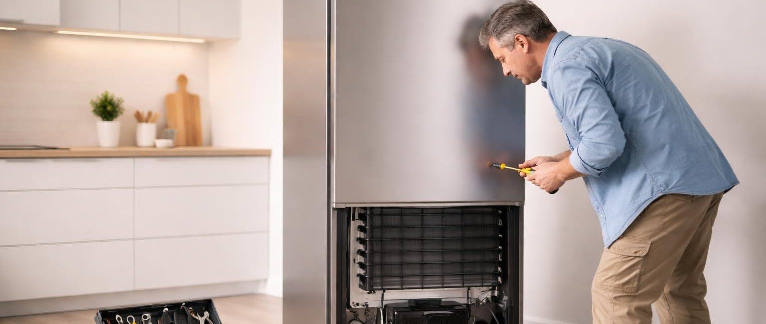 cuisine-moderne-homme-outils-refrigerateur